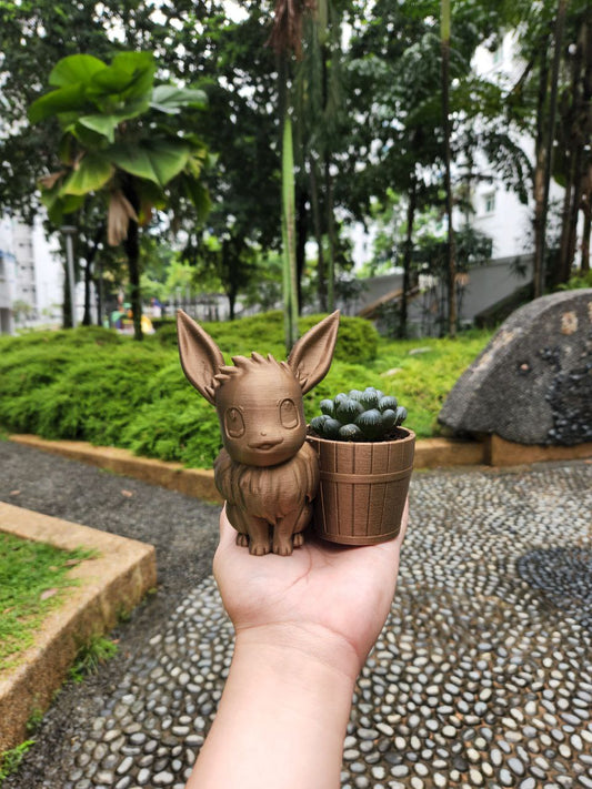 Cute Eevee Pokemon Plant Pot 3D Print