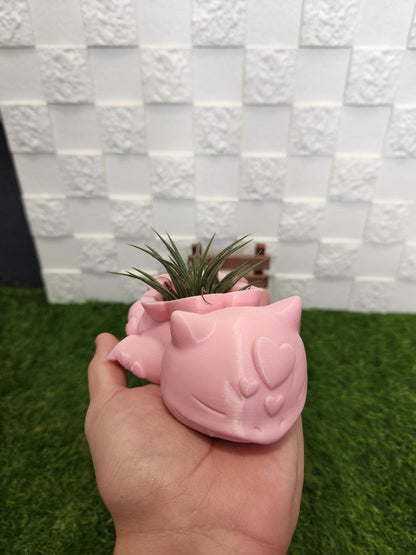 Bulbasaur Plant Pot (Heart-Shaped) Pokemon Gift & Planter (3D Printed)